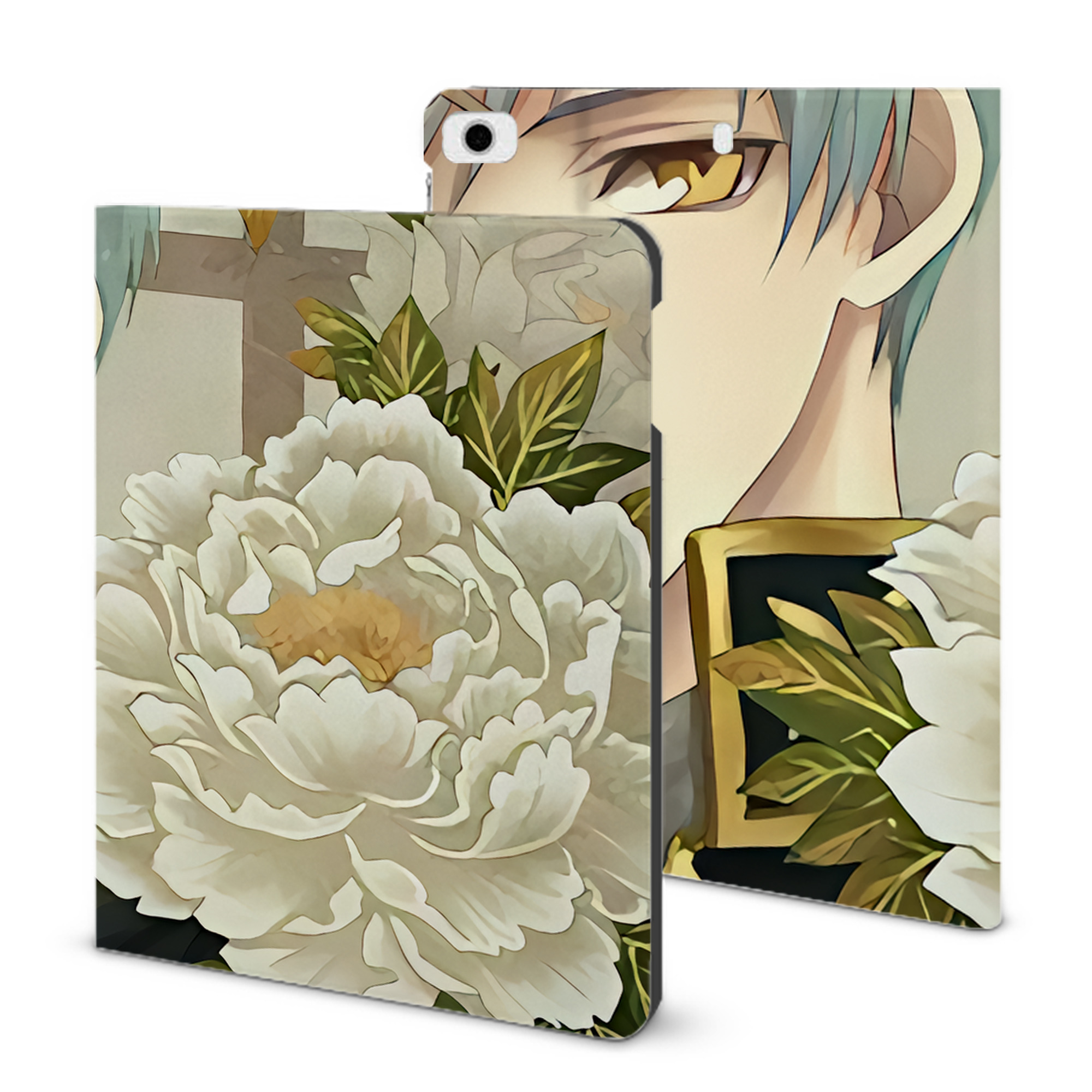 （画像用） 刀剣乱舞 Touken Ranbu IPad ケース ブック型 PUレザー TPU 耐衝撃 軽量 薄型 ペン収納なし 全面保護 IPad 各モデル対応